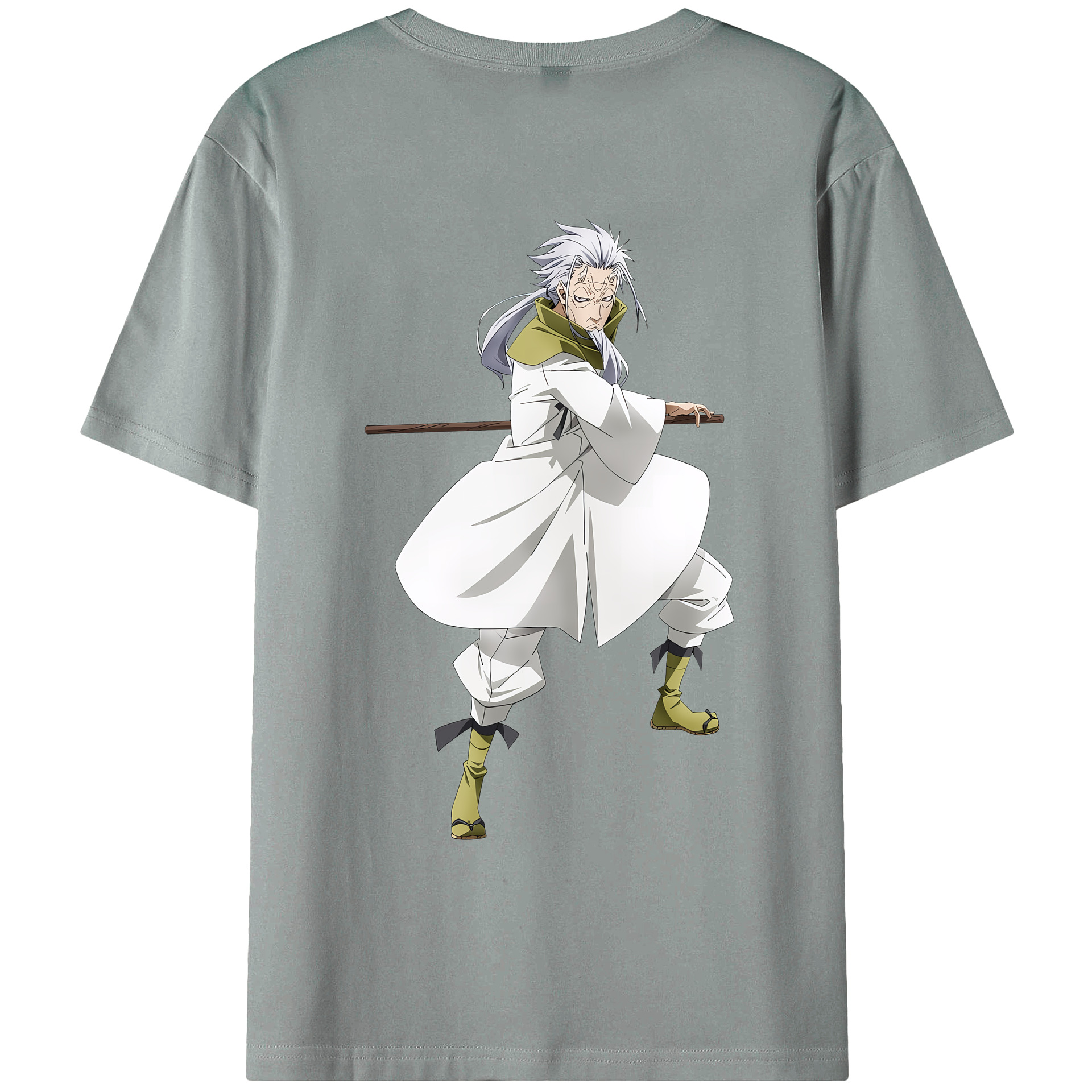 （画像用） 転スラ Regarding Reincarnated to Slime 綿100％ メンズ半袖Tシャツ（バックプリント） 通気性